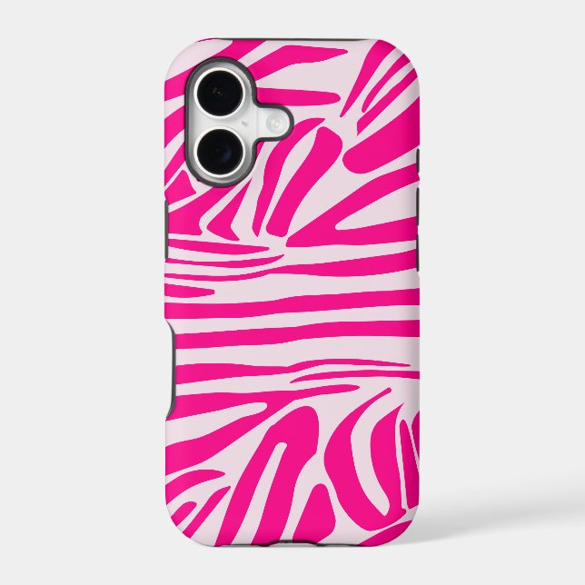 Pink zebra print Case-Mate iPhone case (Back)