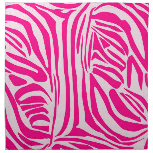 Pink zebra print cloth napkin