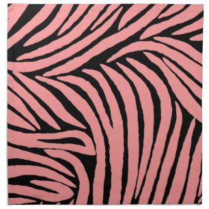 Pink Zebra Print Cloth Napkin