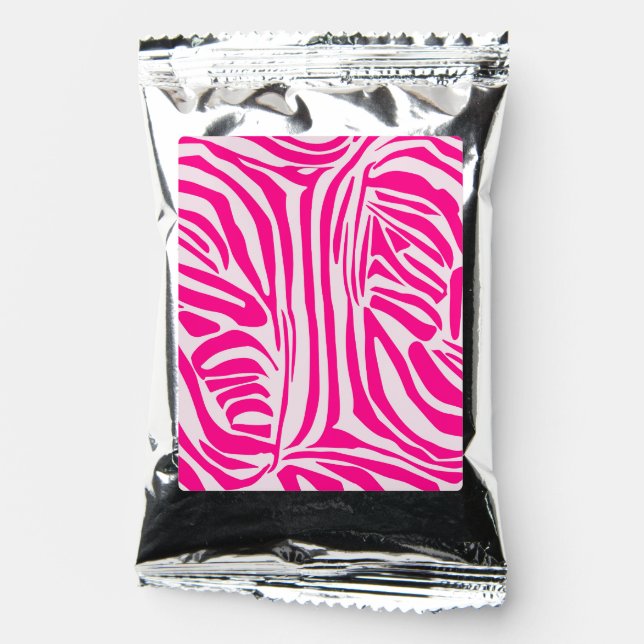 Pink zebra print coffee drink mix (Front)