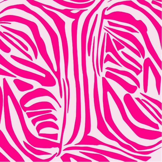 Pink zebra print cutout (Front)