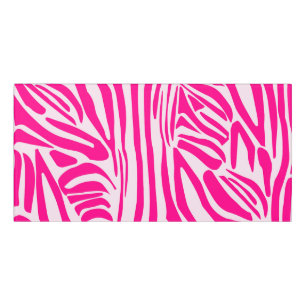 Pink zebra print door sign