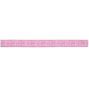 Pink zebra print elastic hair tie