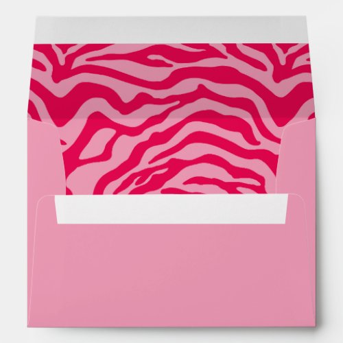 Pink zebra print  envelope