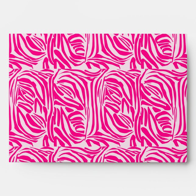 Pink zebra print envelope (Front)