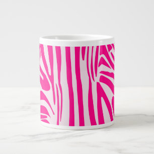 Pink zebra print giant coffee mug