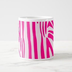 Pink zebra print giant coffee mug