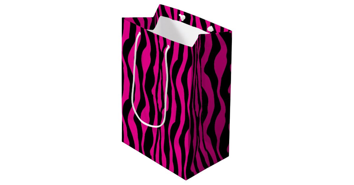 Pink Zebra Print Gift Bag Zazzle