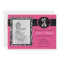 Pink Zebra Print Girls 1st Birthday Invitation