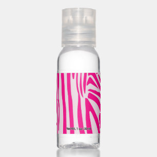Pink zebra print hand sanitizer