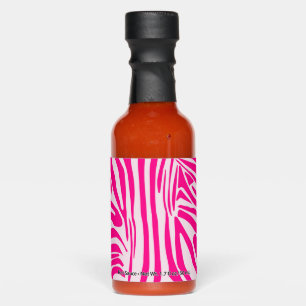 Pink zebra print hot sauces