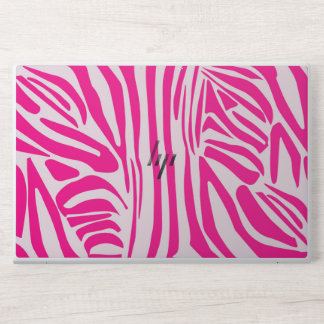 Pink zebra print HP laptop skin