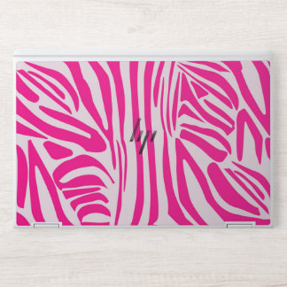 Pink zebra print HP laptop skin