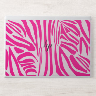 Pink zebra print HP laptop skin