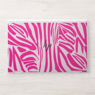 Pink zebra print HP laptop skin
