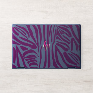 Pink zebra print HP laptop skin