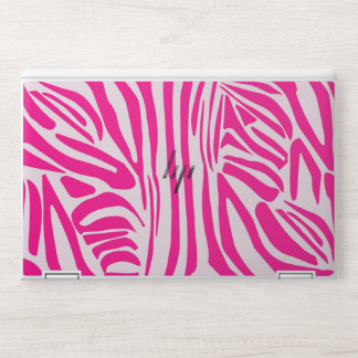Pink zebra print HP laptop skin