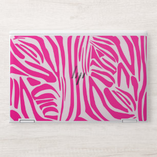 Pink zebra print HP laptop skin