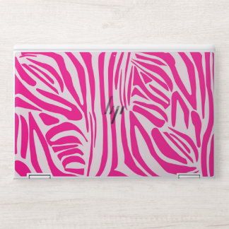 Pink zebra print HP laptop skin