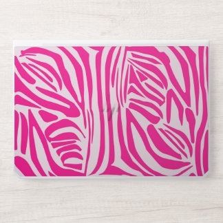 Pink zebra print HP laptop skin