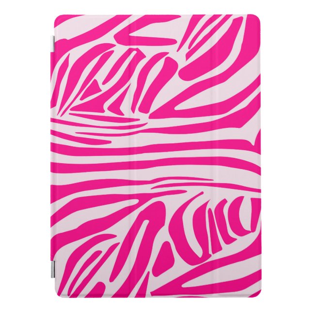 Pink zebra print iPad pro cover (Front)