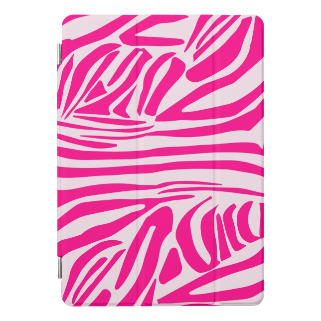 Pink zebra print iPad pro cover (Front)