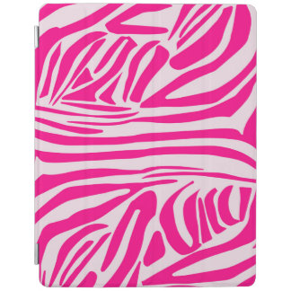 Pink zebra print iPad smart cover