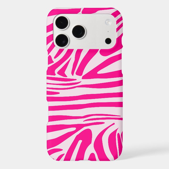 Pink zebra print iPhone case (Back)