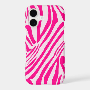 Pink zebra print iPhone 17 case