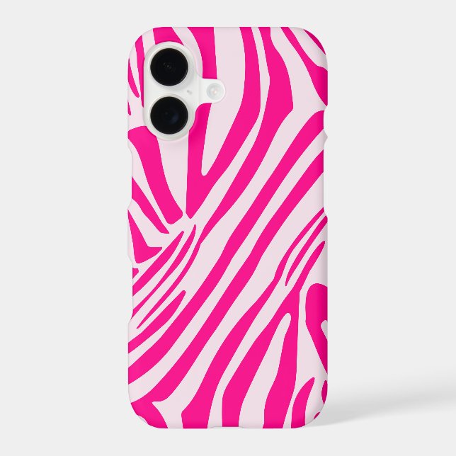 Pink zebra print iPhone case (Back)