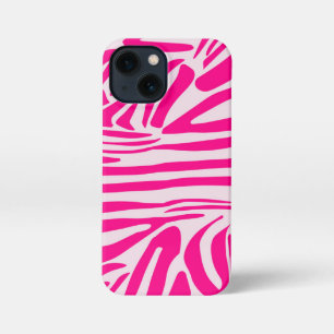 Pink zebra print iPhone 13 mini case
