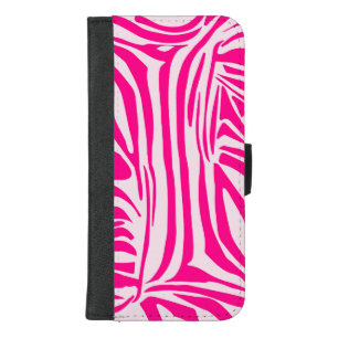 Pink zebra print iPhone 8/7 plus wallet case