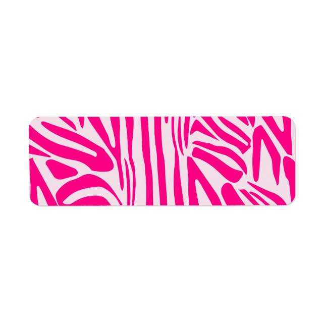 Pink zebra print label (Front)