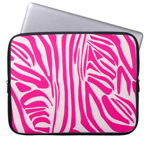 Pink zebra print laptop sleeve