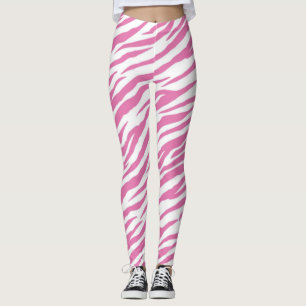 Pink Zebra Print Leggings & Yoga Pants
