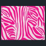 Pink zebra print letterhead<br><div class="desc">https://www.zazzle.com/cute_colorful_birds_fanny_pack-256591423157296343</div>