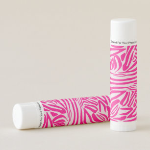 Pink zebra print lip balm