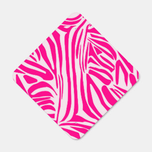 Pink zebra print metal sign