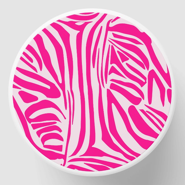 Pink zebra print mini candle favors (Front)