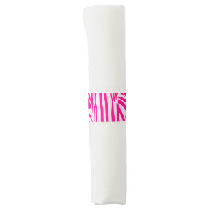 Pink zebra print napkin bands
