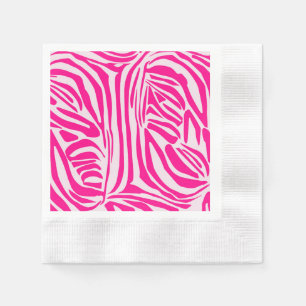 Pink zebra print napkins
