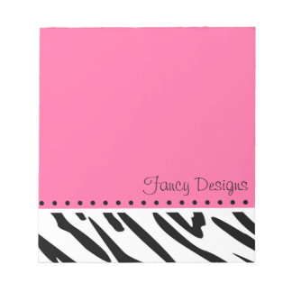 Pink Zebra Print Notepad