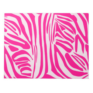 Pink zebra print notepad