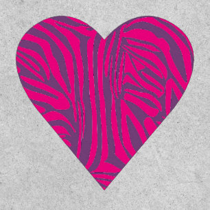 Pink zebra print patch