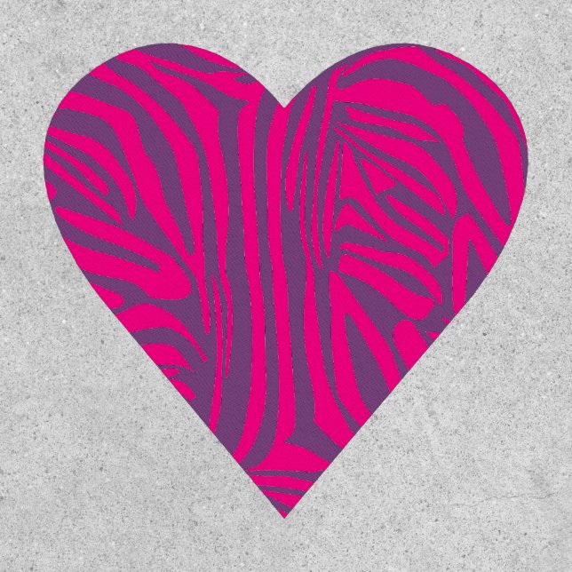 Pink zebra print patch (Front)