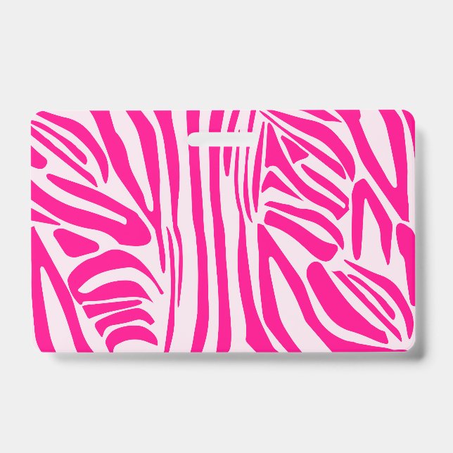 Pink Zebra Print Pattern Badge (Front)