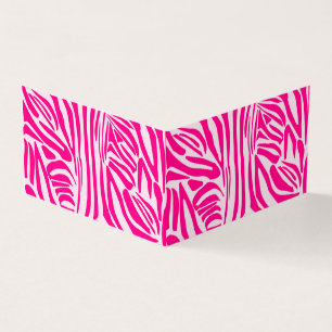 Pink Zebra Print Pattern Business Card