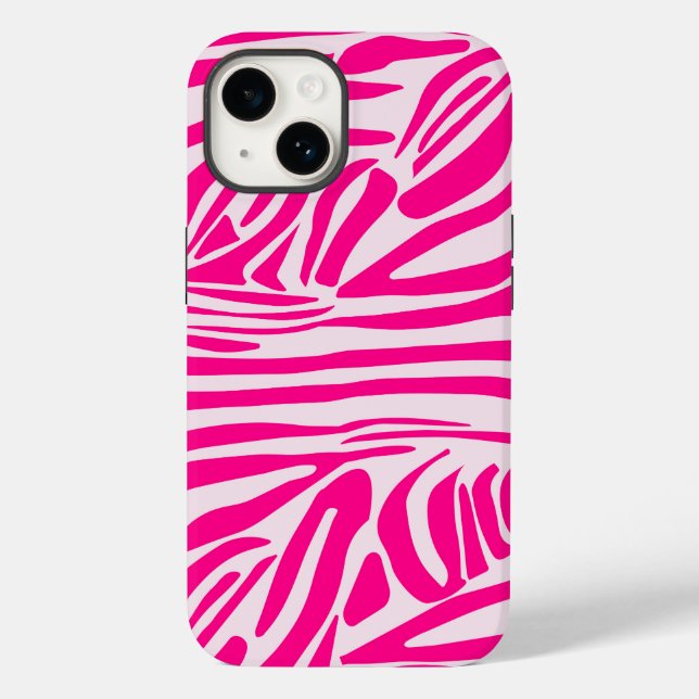 Pink Zebra Print Pattern Case-Mate iPhone Case (Back)