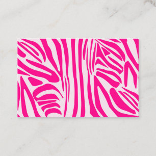 Pink Zebra Print Pattern Discount Card