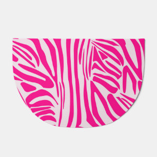 Pink Zebra Print Pattern Doormat